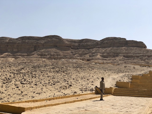 line of rock-cut tombs